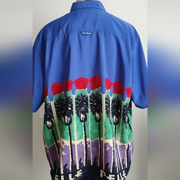 Rare Pelle Pelle Marc Buchanan Vintage Palm Tree Button Down Shirt Size XXL - Picture 2 of 7